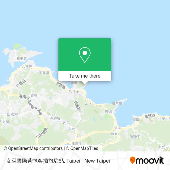 女巫國際背包客插旗駐點 map