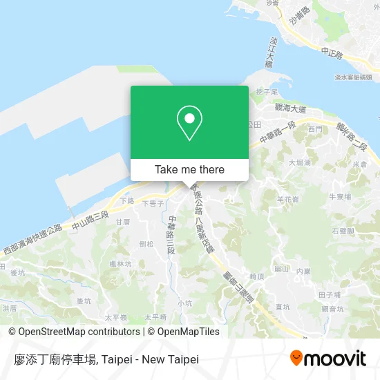 廖添丁廟停車場地圖
