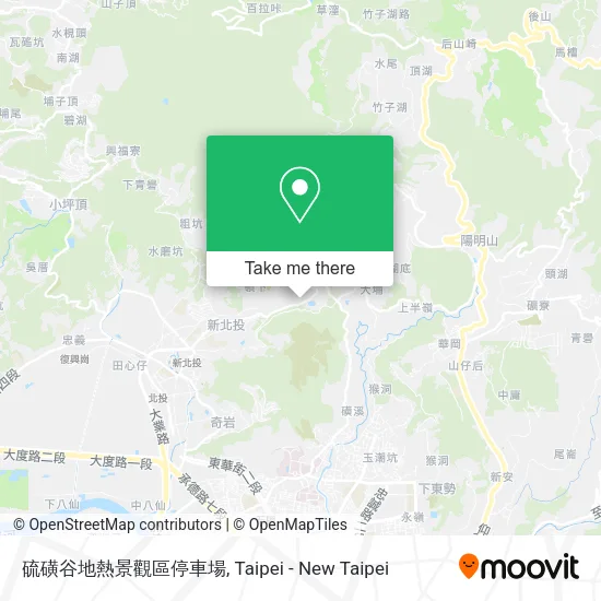 硫磺谷地熱景觀區停車場 map
