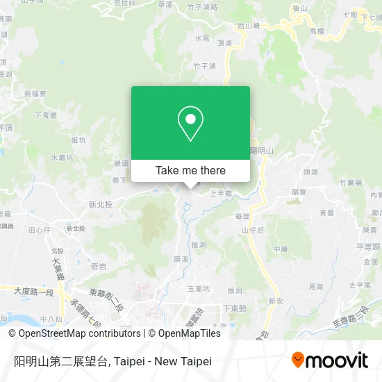 阳明山第二展望台地圖