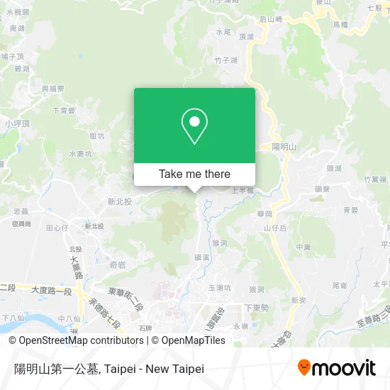 陽明山第一公墓地圖