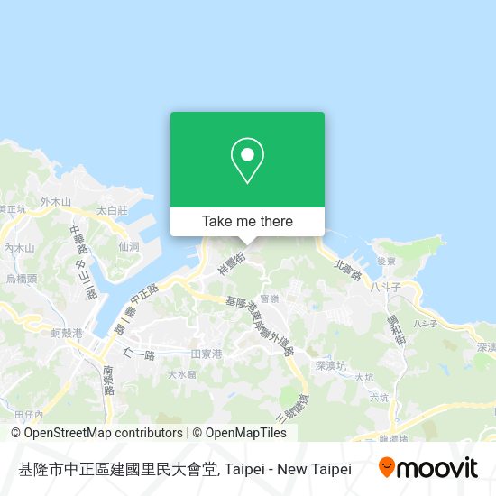 基隆市中正區建國里民大會堂地圖