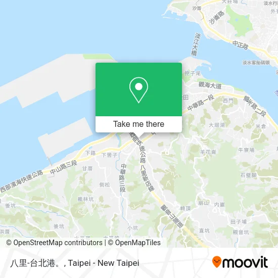 八里-台北港。地圖