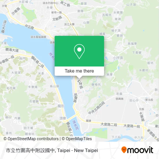 市立竹圍高中附設國中地圖