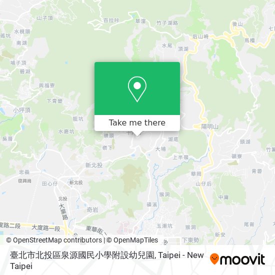 臺北市北投區泉源國民小學附設幼兒園地圖