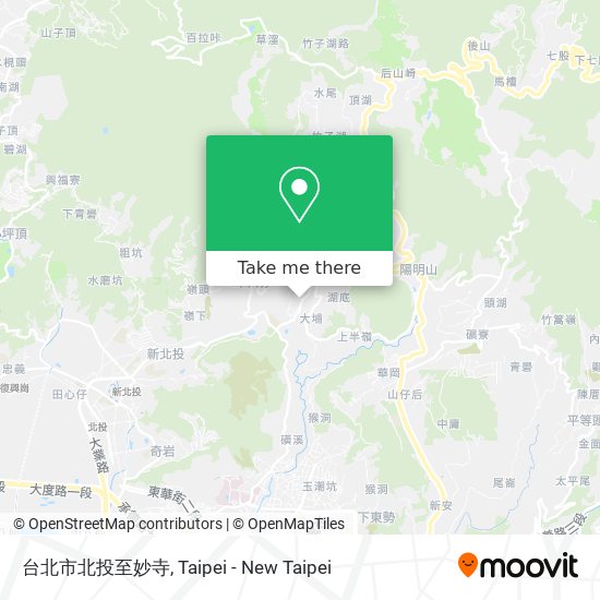 台北市北投至妙寺 map