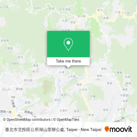 臺北市北投區公所湖山里辦公處地圖