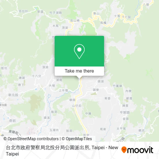 台北市政府警察局北投分局公園派出所地圖