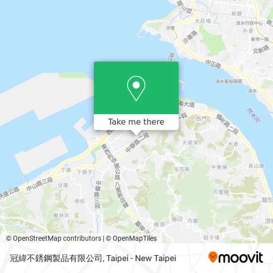 冠緯不銹鋼製品有限公司地圖