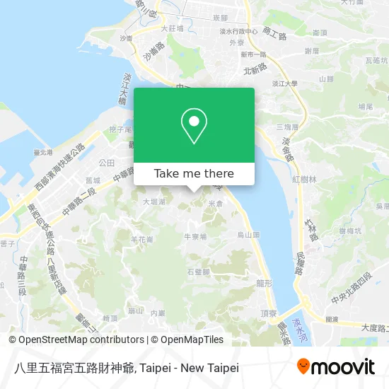 八里五福宮五路財神爺 map