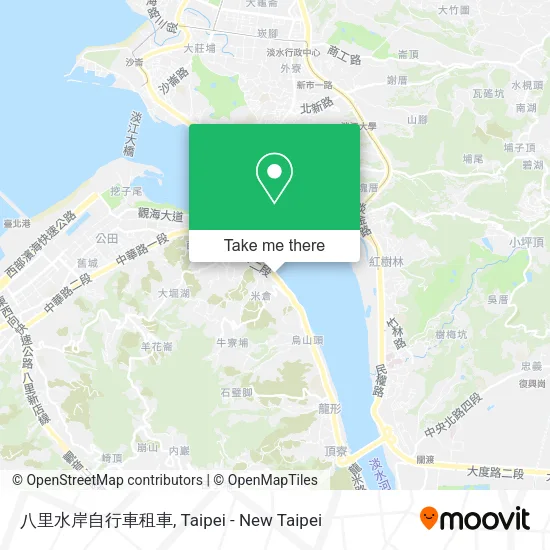 八里水岸自行車租車 map
