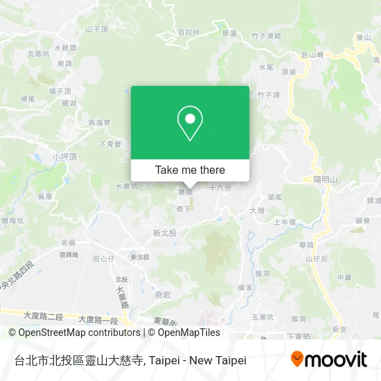 台北市北投區靈山大慈寺地圖