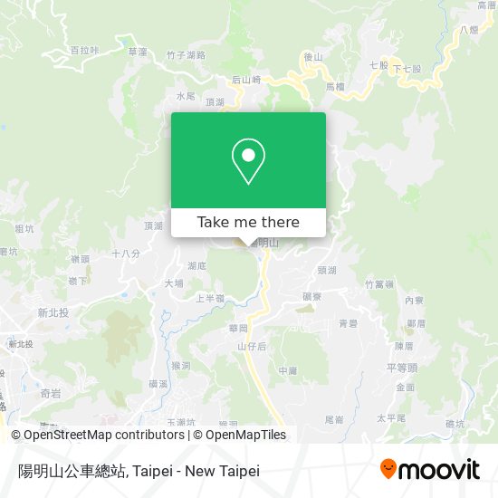 陽明山公車總站 map