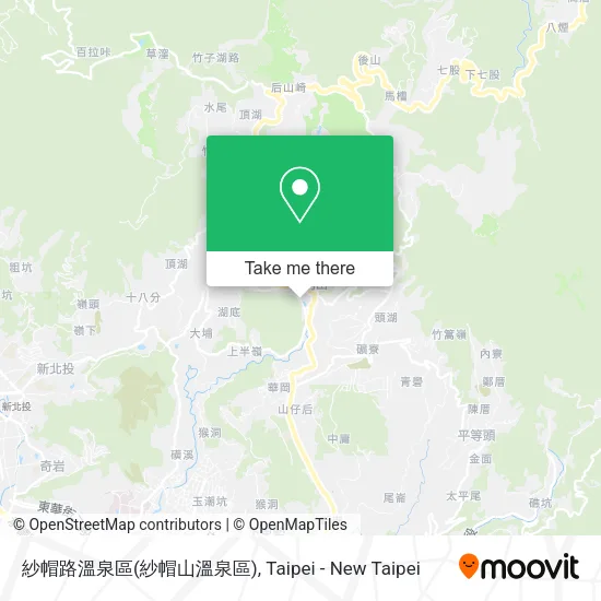 紗帽路溫泉區(紗帽山溫泉區)地圖