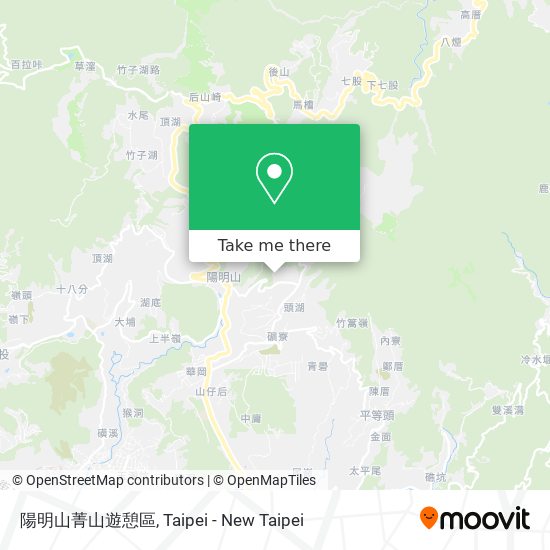 陽明山菁山遊憩區 map