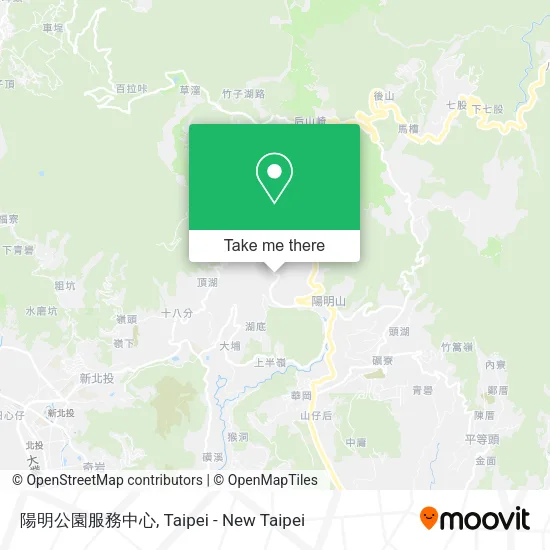 陽明公園服務中心地圖