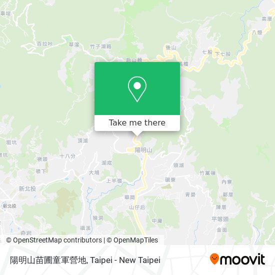 陽明山苗圃童軍營地地圖