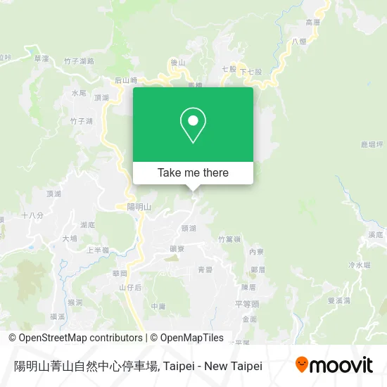 陽明山菁山自然中心停車場 map