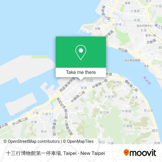 十三行博物館第一停車場地圖