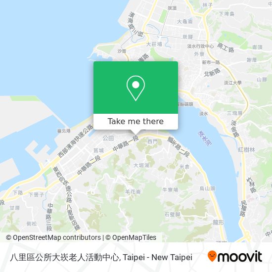 八里區公所大崁老人活動中心地圖