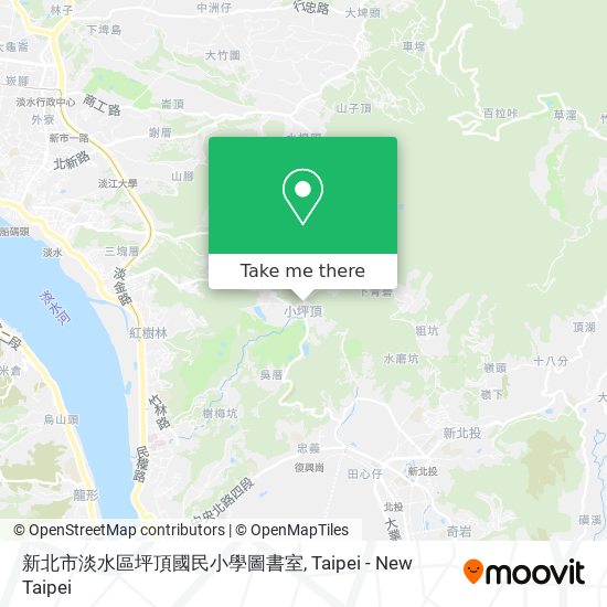 新北市淡水區坪頂國民小學圖書室地圖