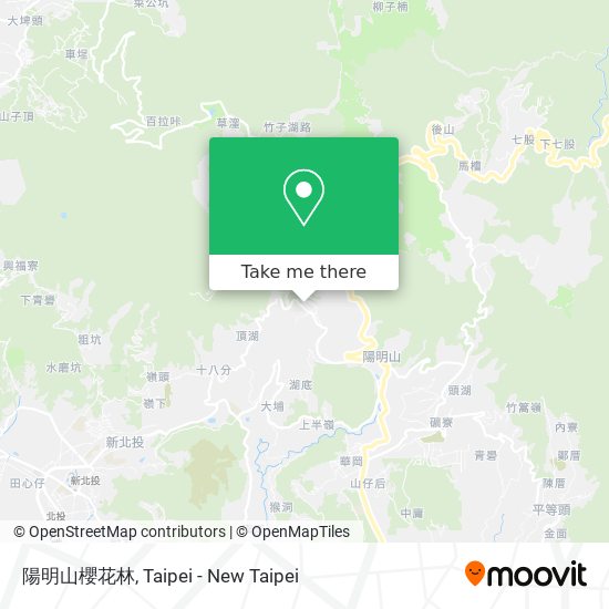 陽明山櫻花林 map