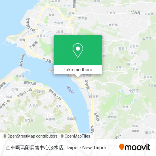 金車噶瑪蘭展售中心淡水店 map