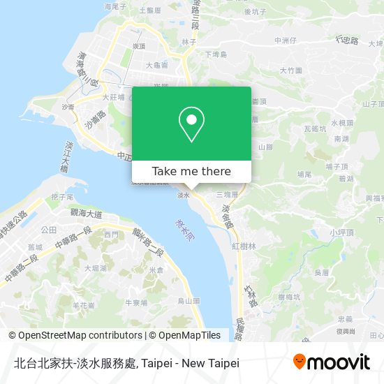 北台北家扶-淡水服務處地圖