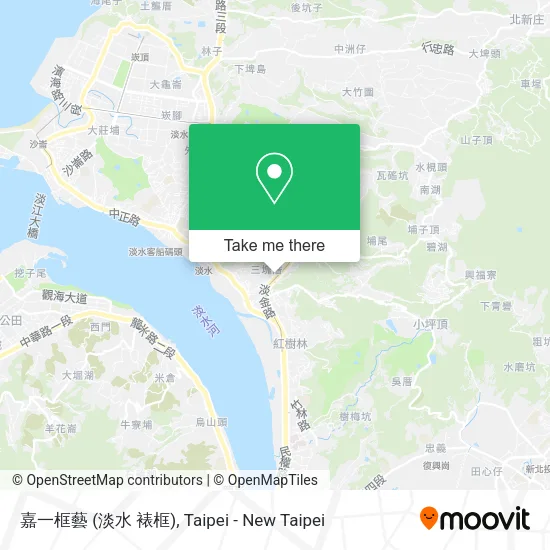 嘉一框藝 (淡水 裱框)地圖