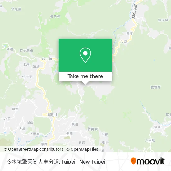冷水坑擎天崗人車分道 map