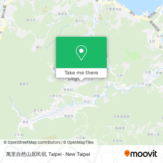 萬里自然山居民宿地圖