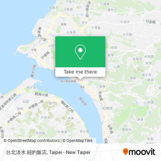 台北淡水 紐約飯店地圖