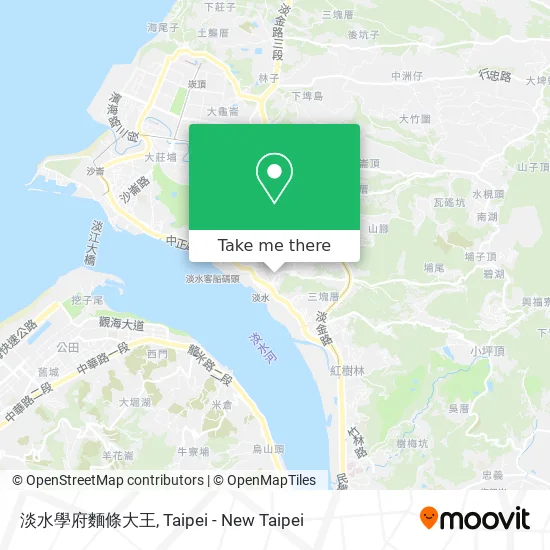 淡水學府麵條大王 map