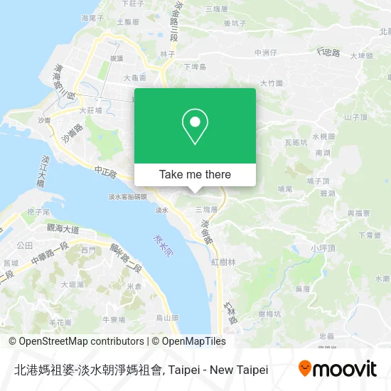 北港媽祖婆-淡水朝淨媽祖會地圖