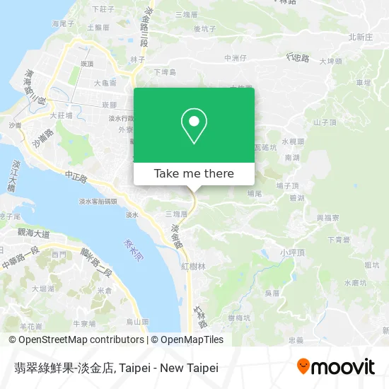 翡翠綠鮮果-淡金店 map
