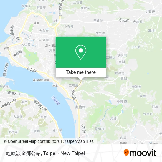 輕軌淡金鄧公站地圖