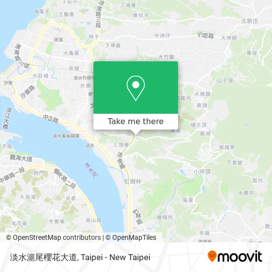淡水滬尾櫻花大道地圖
