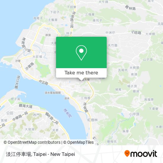 淡江停車場 map