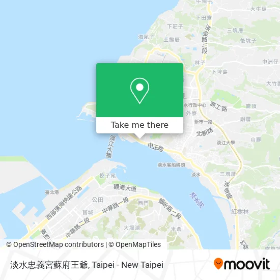 淡水忠義宮蘇府王爺 map