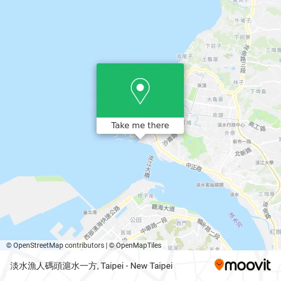 淡水漁人碼頭滬水一方 map