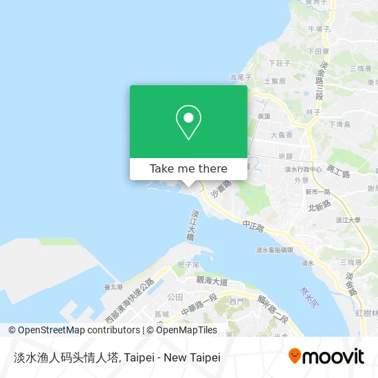 淡水渔人码头情人塔 map