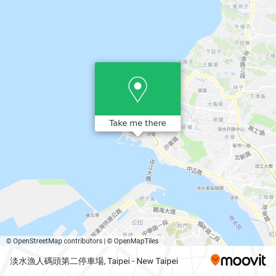 淡水漁人碼頭第二停車場 map