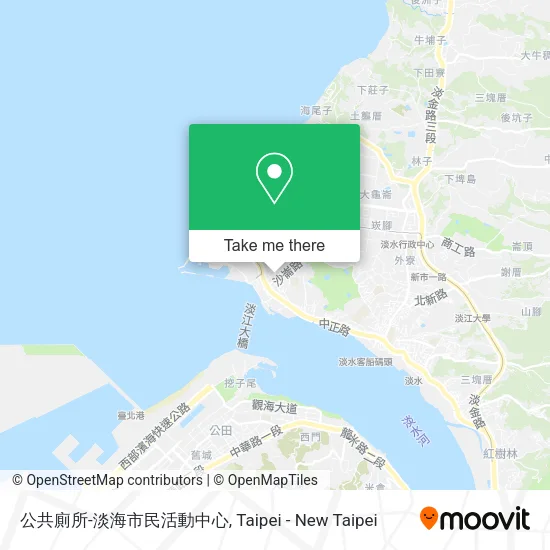公共廁所-淡海市民活動中心地圖