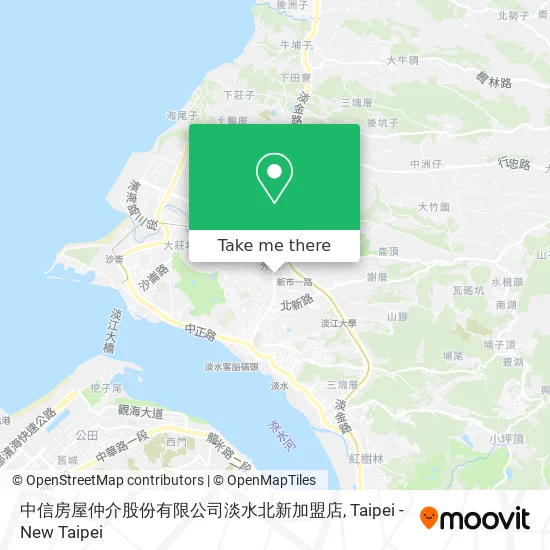 中信房屋仲介股份有限公司淡水北新加盟店地圖