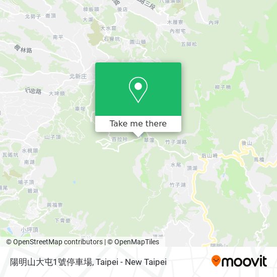 陽明山大屯1號停車場 map