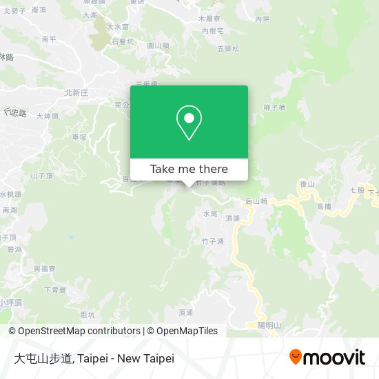 大屯山步道 map