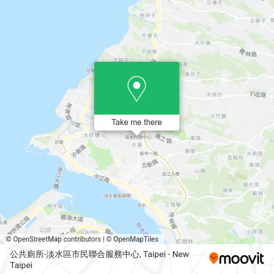 公共廁所-淡水區市民聯合服務中心地圖