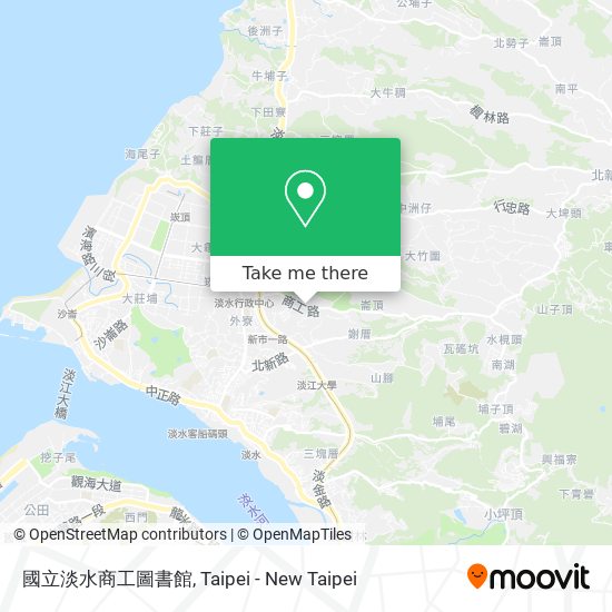 國立淡水商工圖書館地圖