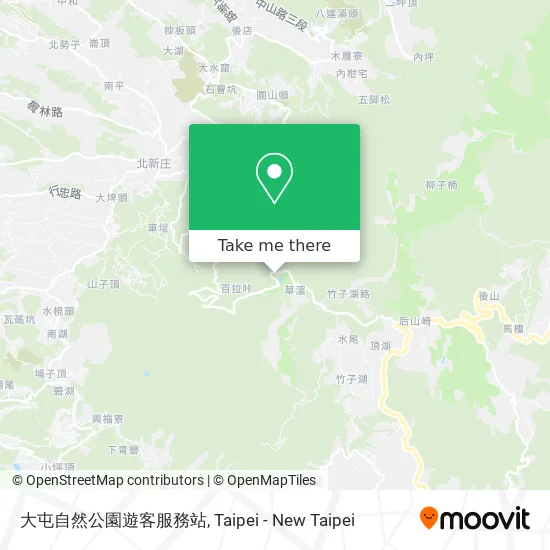 大屯自然公園遊客服務站地圖