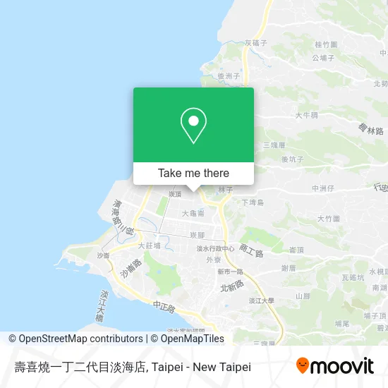 壽喜燒一丁二代目淡海店地圖
